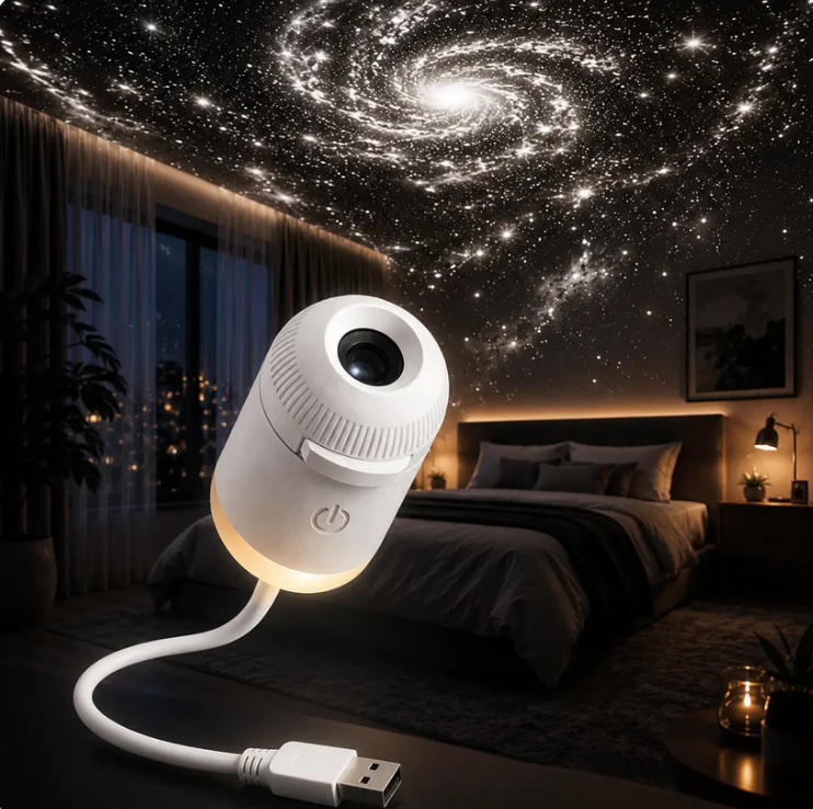 360° Flexible USB Galaxy & Moon Night Light Projector