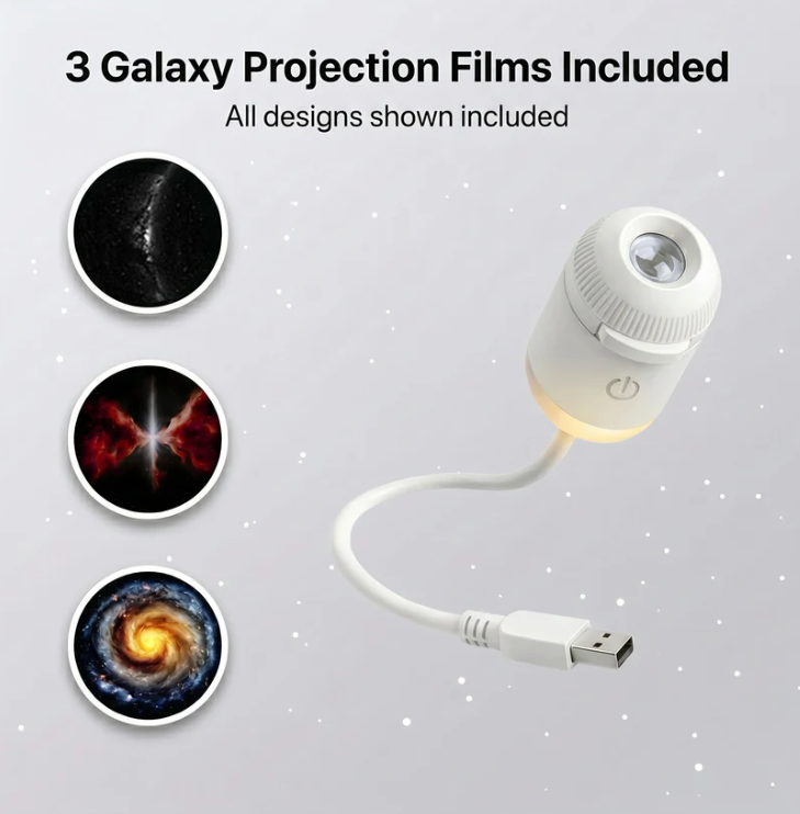 360° Flexible USB Galaxy & Moon Night Light Projector